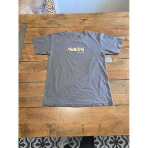 Primitive Dragon Ball Z Shirt Mens S Small Grey Goku Super Saiyan Skate Graphic